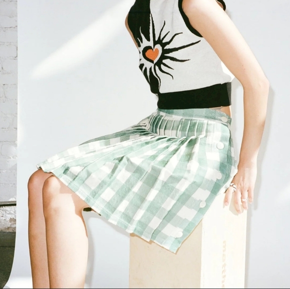Lisa Says Gah Dresses & Skirts - Lisa Says Gah Rory Plaid Cotton Skirt